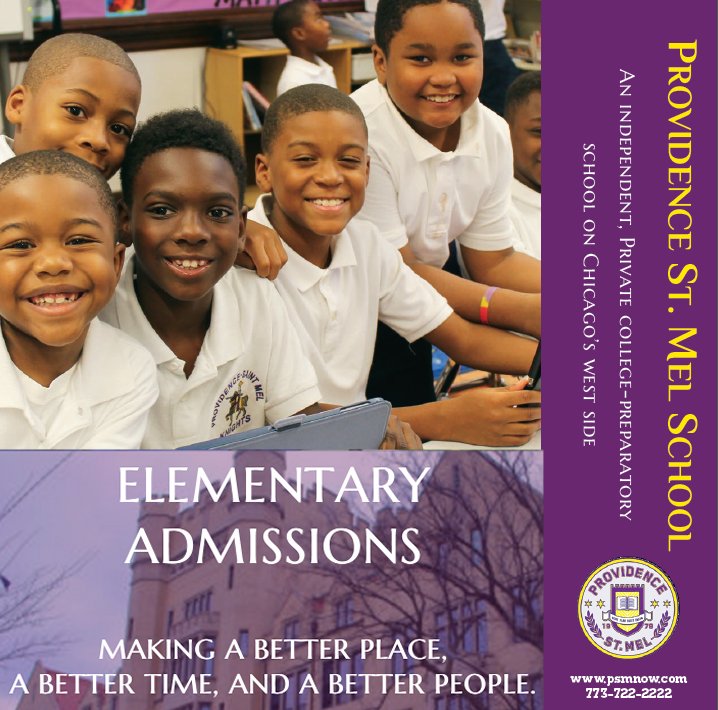 PSM Elementary School Admissions pamplet cover