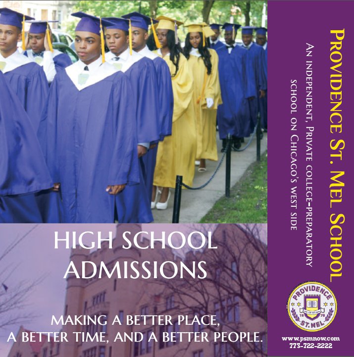 PSM High School Admissions pamphlet cover